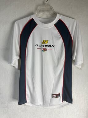 Official Chase Authentics Nascar Jeff Gordon 24 Embroidered White Shirt Size M